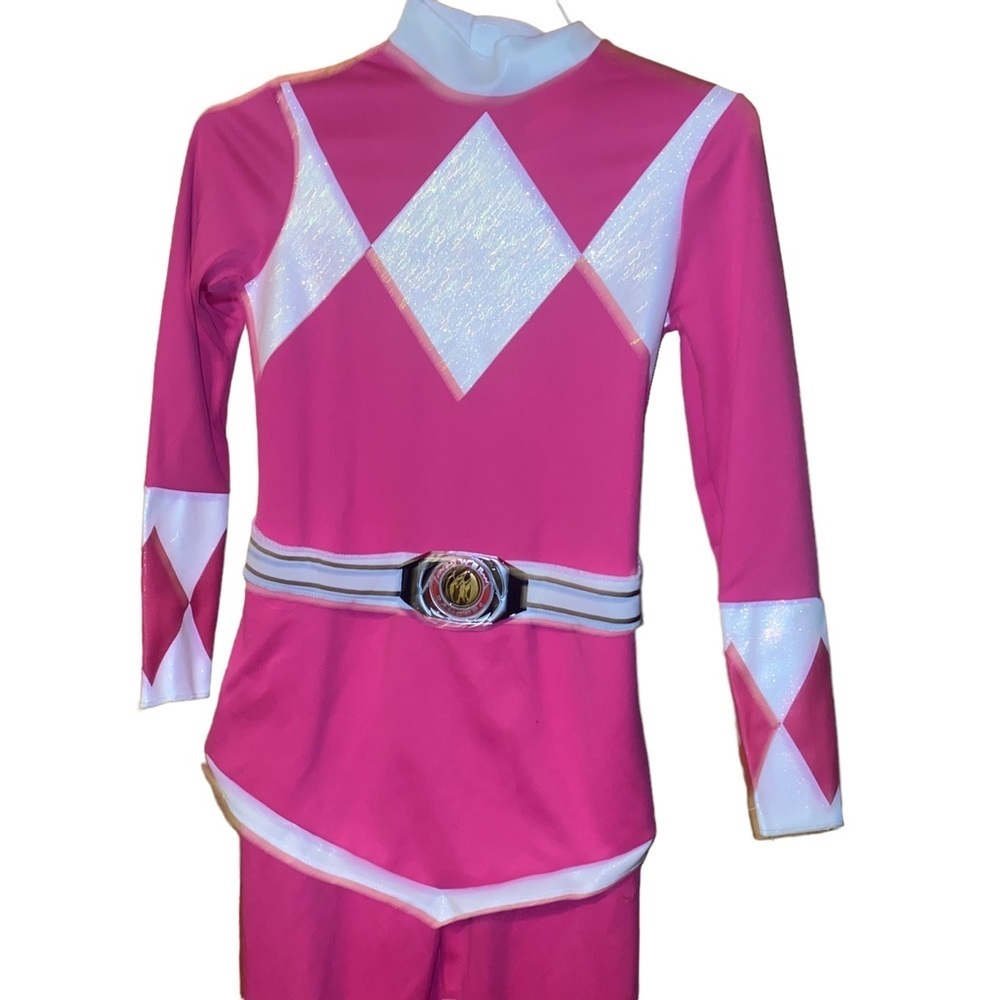 PINK Ranger Mighty Morphin Power Rangers Halloween Girls Costume Large 10/12 - Picture 5 of 9